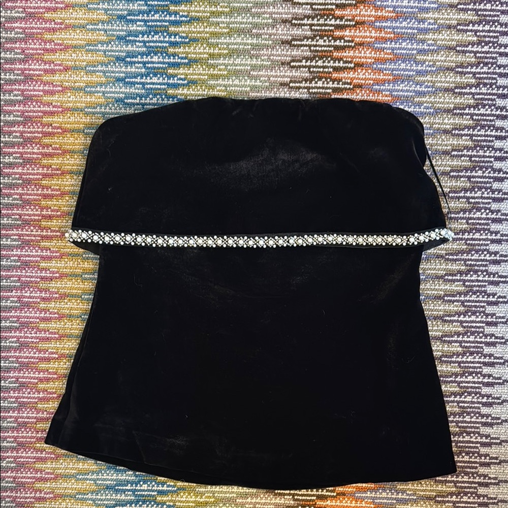 Tuckernuck velvet strapless blouse. BNWT